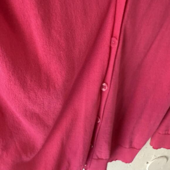 Gap Cardigan Sweater Women Medium Pink Button Front Long Sleeve Preppy Old Money - Picture 4 of 10